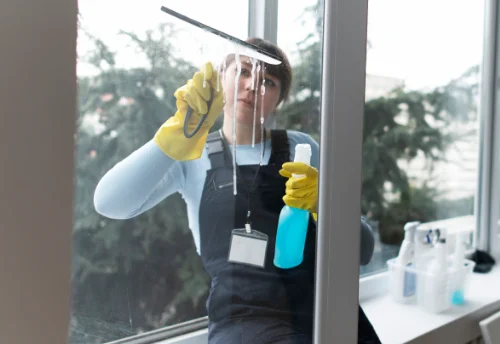 Nettoyage de vitres intérieures et extérieures à Cour-l'Évêque
